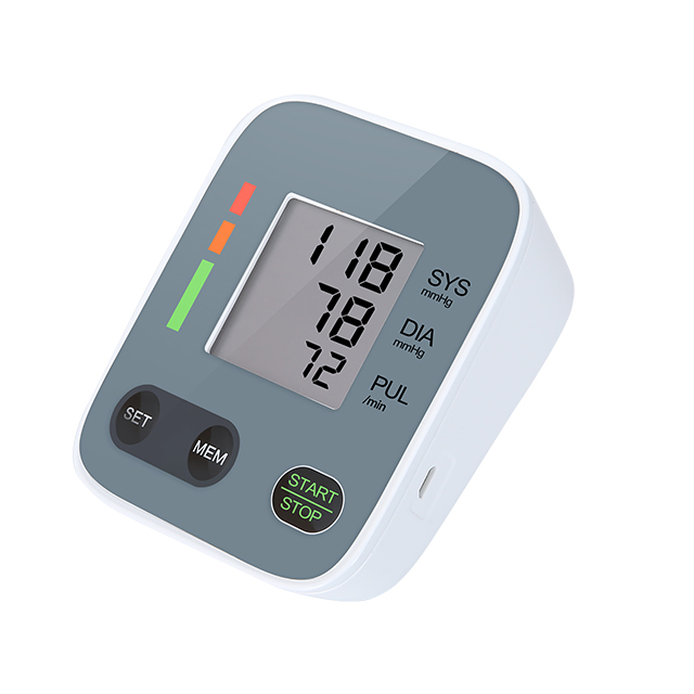 Nuevo LCD PRECIO CARATE CARA Automático Tipo de brazo superior de la parte superior del brazo Digital Medidor de presión arterial digital BP Monitor